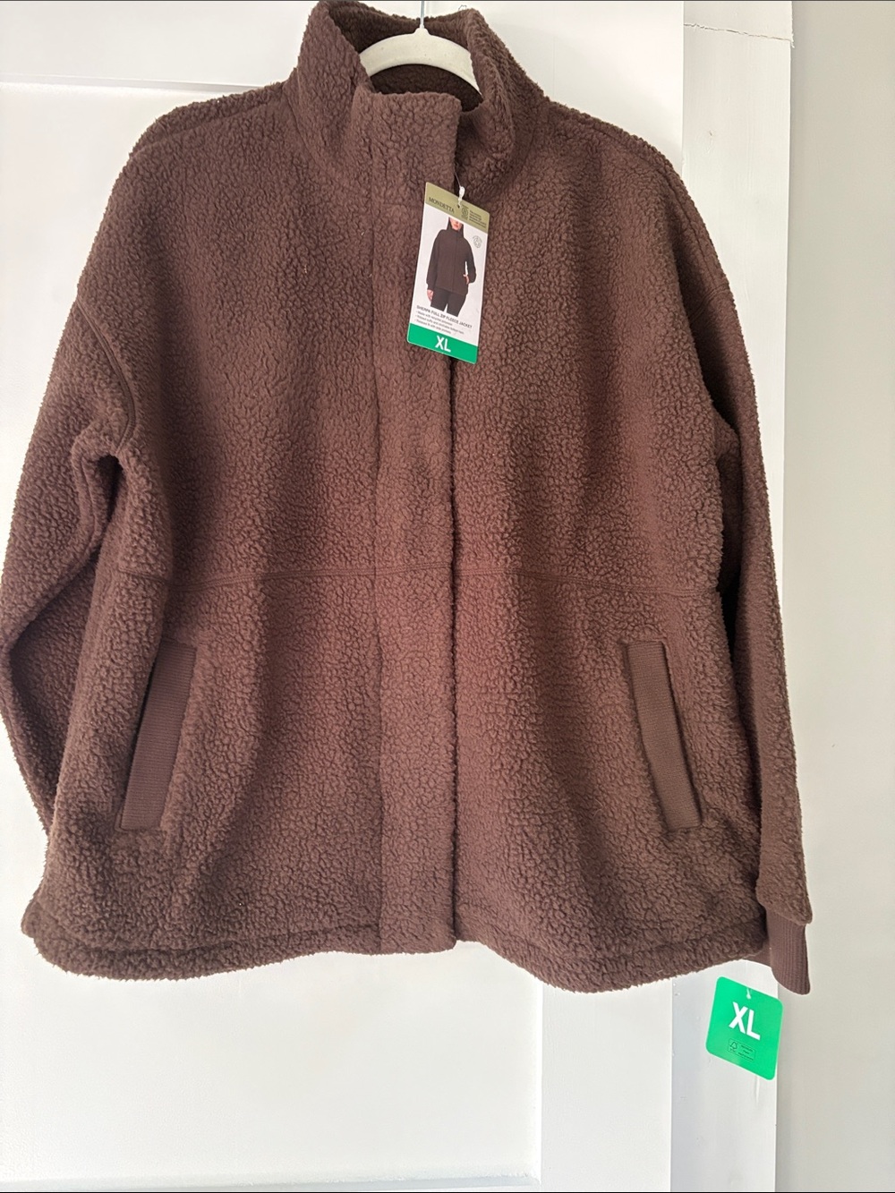 Mondetta Brown Teddy Sherpa Jacket-XL NWTO